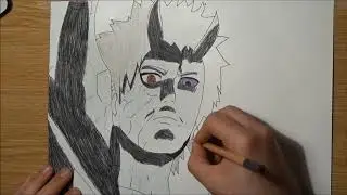 Drawing of Obito Uchiha Sage Of 6 Paths from Naruto Shippuden