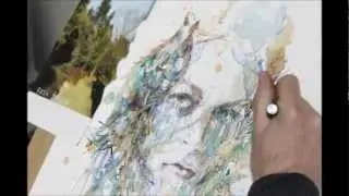 Timelapse / Speed drawing 'From the Forest' by Carne Griffiths