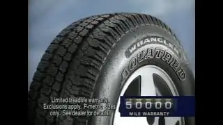 Goodyear Wrangler Aquatred vs aquaskiier flooded jump 30-second commercial (US, 1995)