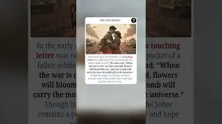 The Soldier&rsquo;s Final Love Letter Found in His Pocket  💌🌺 | #fact #facts #shorts