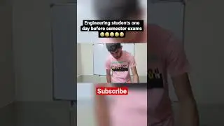 Engineering students one day before semester exams | Mahendra Choudhary