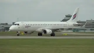 Eastern Airways Embraer 190 G-CLYU Take Off Manchester EGCC