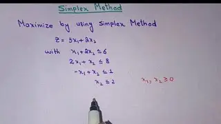 Simplex Method Maximization Problem In Hindi ||  Solve an example || Operation Research