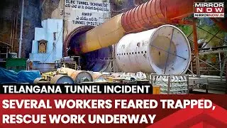 Telangana Tunnel Caves In, Several Workers Feared Trapped, Rescue Work Underway | Srisailam Canal