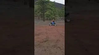 1st Lady Rider on 1st attemp to hit Cinder Hills 100 dollar hill in 3rd gear on a quad