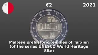 Malta 2021  - 2 Euro Coin - Maltese prehistoric temples of Tarxien (of the series UNESCO World...
