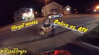 INTENSE! Police Chase vs  ATV #Riseboyz (illegal police force)
