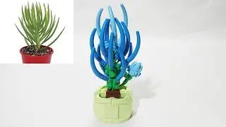 Botanical Garden 100/4. Qizhile 92004-20 Blue Chalksticks. Vườn b&aacute;ch thảo tt Lego. Sen đ&aacute; đu&ocirc;i phụng
