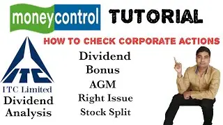 Moneycontrol WebsiteTutorial (Hindi)| How To Check Corporate Actions-Dividend-Bonus | Anil Maurya