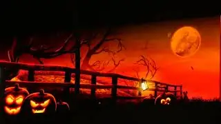 Halloween Video Art Jack O' Lanterns Billboard Sunset Blvd Los Angeles California October 16, 2025