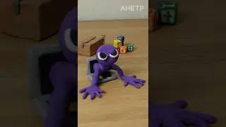 I made a Purple Rainbow Friends but Ding Dong Ditch noob and bacon #roblox #rainbowfriends #clay