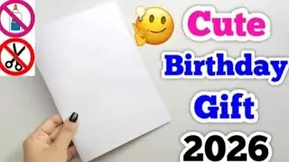 No Glue No scissors ✂️/ birthday gift making/ How to make birthday card/birthday card for sister 🤩