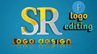 SR Logo design editing on pixelLab [ e unique ]