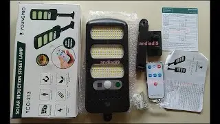 YOUNGPRO YCO 213 LAMPU TENAGA SURYA SOLAR PANEL SENSOR GERAK TAMAN RUMAH GARASI