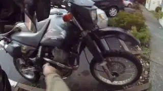 2014 Dr650se FMF powerbomb and Warp 9 starter cap installed
