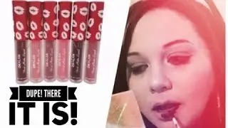 DUPE THERE IT IS! &ldquo;Lime Crime Velvetine&rdquo; 6 pcs lippy set! swatches & review