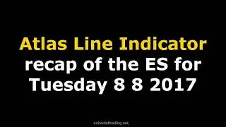 Live Atlas Line Indicator Trades for ES S and P mini for Tuesday 8 8 17