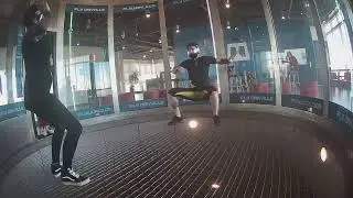 Sit flying practice in the wind tunnel
