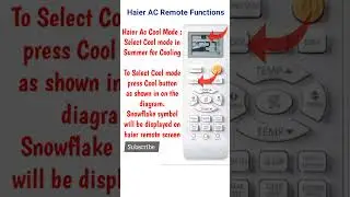 Haier Ac Remote Functions #shorts #short #youtubeshorts