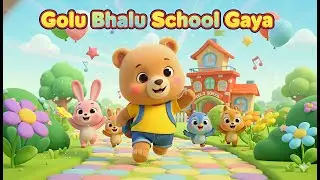 Golu Bhalu School Gaya 3D | गोलू भालू स्कूल गया | Hindi Rhymes for Kids | ChildrenBells #youtube
