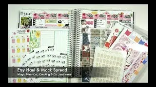 Etsy Sticker Haul & Mock Spread!