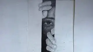 Behind the Curtain | Emotional Pencil Sketch Drawing/ Hidden Emotions Revealed in a Sketch
