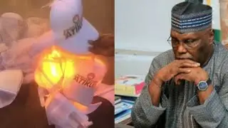 PDP Supporters In Enugu Burn Atiku's Campaign Caps Over Non-Release Of N20Million mobilization Fund