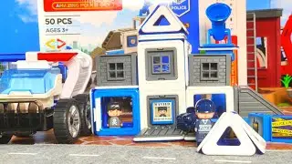 Magformers Police Set Unboxing & Instructions with 50-piece building ideas!