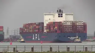 APL Container Ship | APL Savannah arrival into Southampton Docks from Tangier 22/01/19