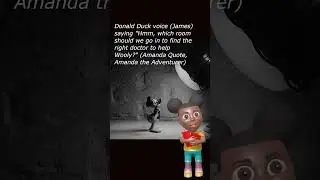 Donald Duck voice (James) saying 