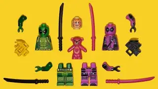 LEGO Deadpool (Pink Suit) & Deadpool (Hydra Suit) | Unofficial Minifigure | Marvel