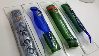 Mezuza Mezuzah Judaica Israel Fusing Glass