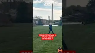 President Donald J Trump boarding Marine One at The White House this afternoon! 🇺🇸 #donaldtrump