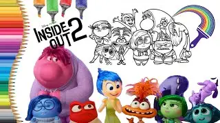 Coloring InsideOut Joy Anger Envy Anxiety Ennui Embarassment Fear Disgust Sad|Disney Coloring Pages