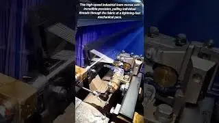 High Speed Industrial Loom Weaving Threads With Precision