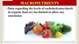 Nutritional Quality of Selected Organic Vegetables