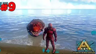 Taming BASILOSAURUS and BRONTOSAURUS-THE ISLAND PART 9 || ARK ULTIMATE MOBILE EDITION ||