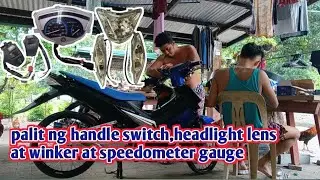 installing panel gauge, blinker lens, handle switch at headlight lens ng Sniper 135 Classic