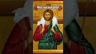 Why does Christ wear red and blue in Orthodox icons? #Byzantine #catholic #iconography #jesus