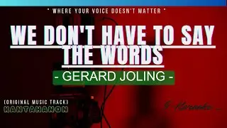 We Don't Have To Say The Words (GERARD JOLING) Karaoke Lyrics🎤