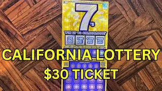 $30 7’s Scratcher From California Lottery!