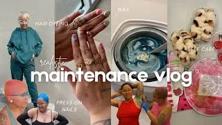 REALISTIC AT HOME MAINTENANCE VLOG♡ Waxing, nails, dyeing our buzzcut and tons of self care