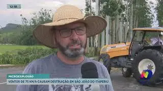 Microexplosão: Ventos de 75 km h causam destruição em São João do Itaperiú