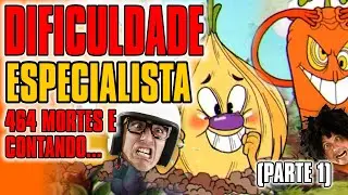 Cuphead - MODO ESPECIALISTA 464 MORTES E CONTANDO (PARTE 1 )  #ps4live Irmãos Piologo Games