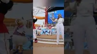 Disney Wish Set Sail on a Wish Party with Horn📣 #shorts #disneywish #disneycruise #disneychristening