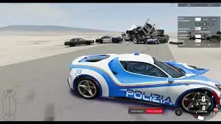 Driving through police roadblocks at high speed  BeamNG.drive