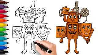 HOW TO DRAW TUNG TUNG TA TA TE TE TI TI TO TO CHECK CHECK SAHUR | Italian Brainrot Animals