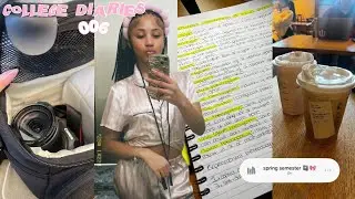 COLLEGE DIARIES 006: hello spring semester | chit chat grwm, creating new habits, studying + more!