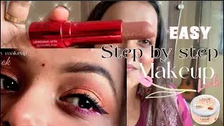 Easy peachy 🍑￼ purple eye make up tutorial ￼🔮