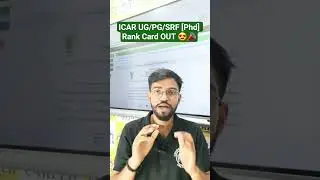 ICAR PG SRF 2025 Rank Card OUT 🔥 | How to Download Rank Card Fast 🚀 #icarupdate #icarpg